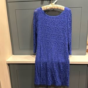 DVF lace blue / purple dress